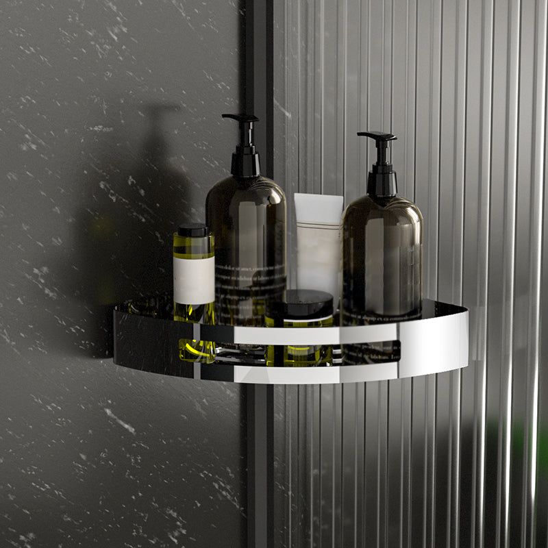Polished Chrome Modern Bathroom Accessories Set Stainless Steel Triangular Shower Shelf