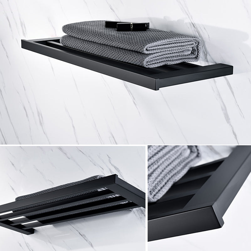 5-piece Modernism Bathroom Accessory Set in Matte Black Stainless Steel