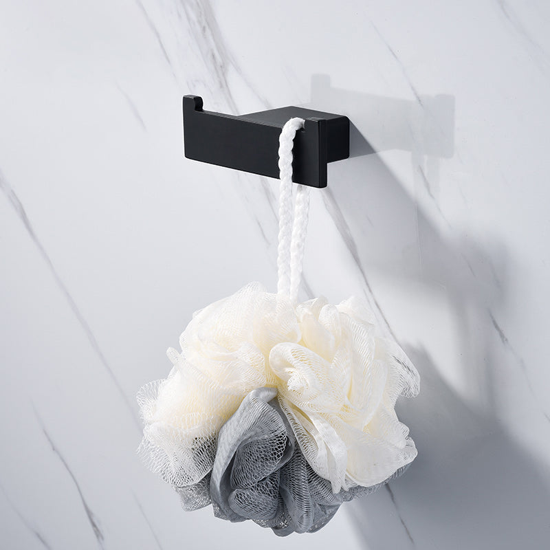 5-piece Modernism Bathroom Accessory Set in Matte Black Stainless Steel