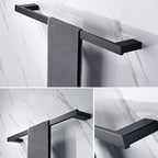 5-piece Modernism Bathroom Accessory Set in Matte Black Stainless Steel