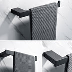 5-piece Modernism Bathroom Accessory Set in Matte Black Stainless Steel