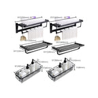 5-piece Modernism Bathroom Accessory Set in Matte Black Stainless Steel