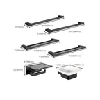 5-piece Modernism Bathroom Accessory Set in Matte Black Stainless Steel