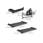 5-piece Modernism Bathroom Accessory Set in Matte Black Stainless Steel