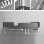 3-piece modern bathroom hardware set aluminum bathroom shelf in gray