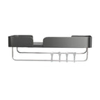 3-piece modern bathroom hardware set aluminum bathroom shelf in gray