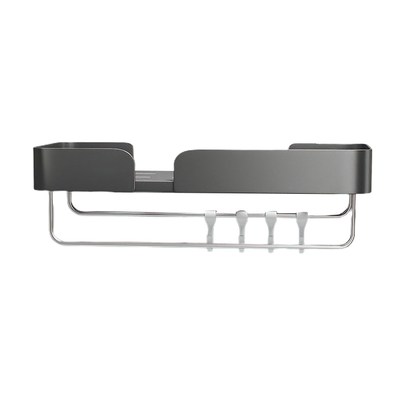 3-piece modern bathroom hardware set aluminum bathroom shelf in gray