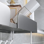 3-piece modern bathroom hardware set aluminum bathroom shelf in gray