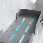 3-piece modern bathroom hardware set aluminum bathroom shelf in gray