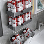3-piece modern bathroom hardware set aluminum bathroom shelf in gray