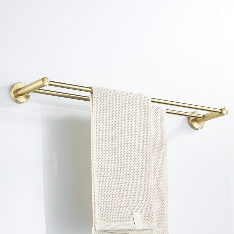 Traditional Brushed Brass Bathroom Accessories As Individual Piece Or In Set made of Metal