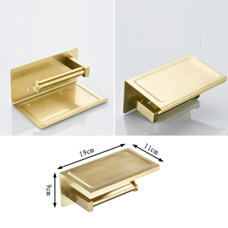 Traditional Brushed Brass Bathroom Accessories As Individual Piece Or In Set Made Of Metal