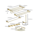 Traditional Brushed Brass Bathroom Accessories As Individual Piece Or In Set Made Of Metal