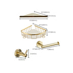 Traditional Brushed Brass Bathroom Accessories As Individual Piece Or In Set Made Of Metal