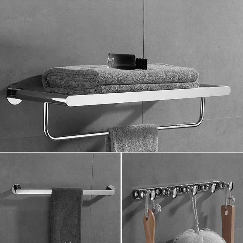 Modern Bathroom Accessory Hardware Set Silver Bathroom Hardware Set