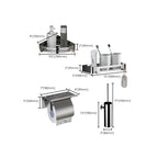Modern Bathroom Accessory Hardware Set Silver Bathroom Hardware Set