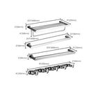 Modern Bathroom Accessory Hardware Set Silver Bathroom Hardware Set