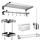Contemporary Metal Bathroom Accessories Single Piece or as Set with Paper Holder