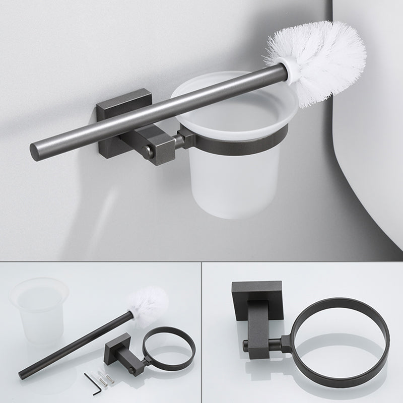 Modern Bathroom Accessories Hardware Set Gray Bathroom Hardware Set