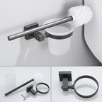 Modern Bathroom Accessories Hardware Set Gray Bathroom Hardware Set