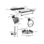 Modern Bathroom Accessories Hardware Set Gray Bathroom Hardware Set