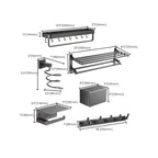 Modern Bathroom Accessories Hardware Set Gray Bathroom Hardware Set