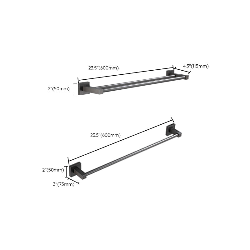 Modern Bathroom Accessories Hardware Set Gray Bathroom Hardware Set