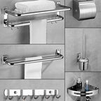 Silver Contemporary Bathroom Accessories As Individual Pieces Or As A Set