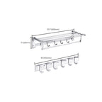 Contemporary silver metal bathroom accessory set with towel rack