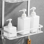 Contemporary Metal Bathroom Accessories Hardware Set with Bathroom Shelf
