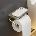 6-piece bathroom accessory set made of gold-colored metal bathroom hardware set
