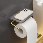 6-piece bathroom accessory set made of gold-colored metal bathroom hardware set