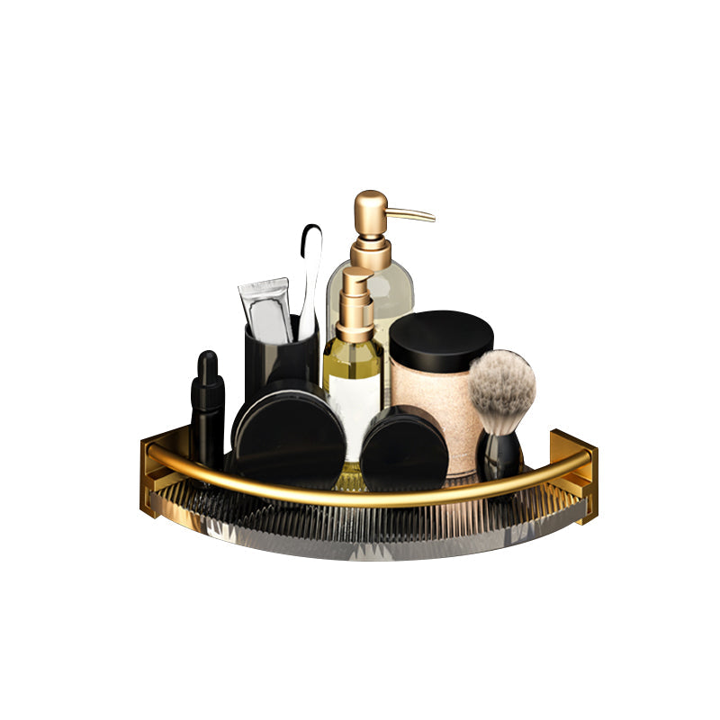 6-piece bathroom accessory set made of gold-colored metal bathroom hardware set