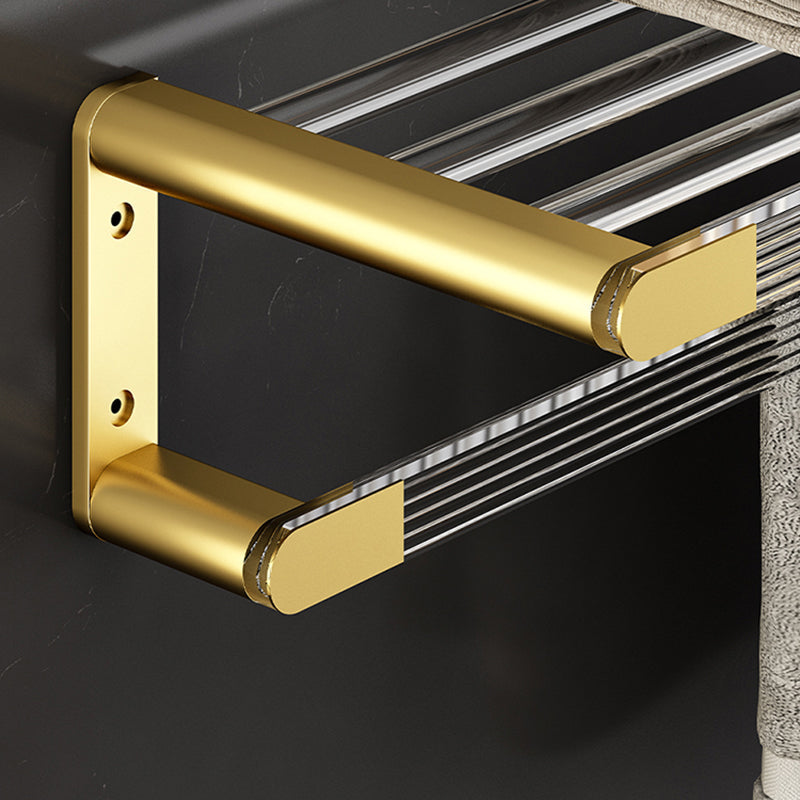 6-piece bathroom accessory set made of gold-colored metal bathroom hardware set