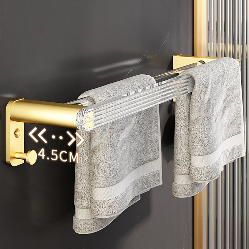 6-piece bathroom accessory set made of gold-colored metal bathroom hardware set