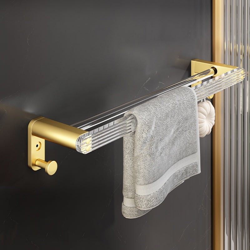 6-piece bathroom accessory set made of gold-colored metal bathroom hardware set
