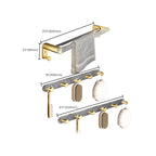 6-piece bathroom accessory set made of gold-colored metal bathroom hardware set