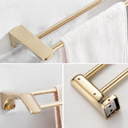Modern Bathroom Accessory Mounting Kit Gold Bathroom Hardware
