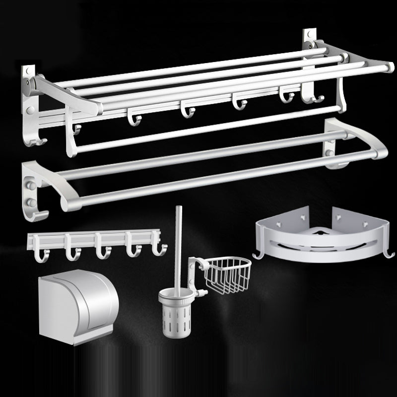 Modern Bathroom Accessories Hardware Set Silver Bathroom Accessories Kit