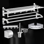 Modern Bathroom Accessories Hardware Set Silver Bathroom Accessories Kit