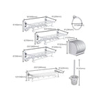 Modern Bathroom Accessories Hardware Set Silver Bathroom Accessories Kit