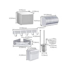 Modern Bathroom Accessories Hardware Set Silver Bathroom Accessories Kit