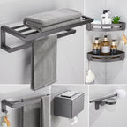Gray Bathroom Accessory Set Modern Bathroom Accessories Hardware Set