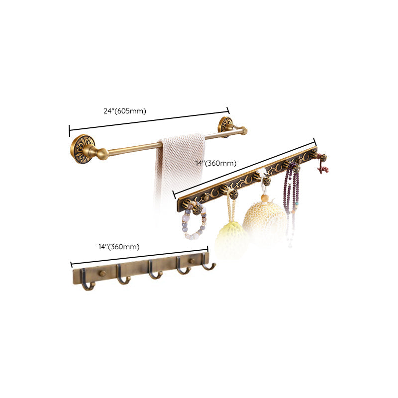Traditional Vintage Brass Bathroom Accessories Single Piece or in Set