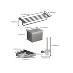 Gray traditional bathroom hardware set stainless steel bathroom accessory set