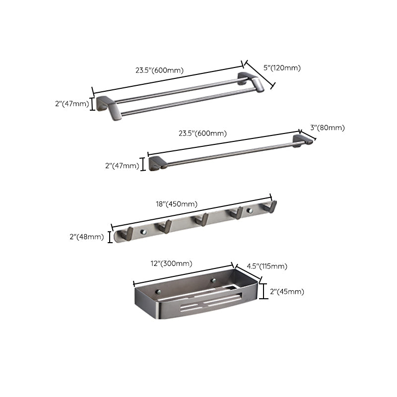 Gray traditional bathroom hardware set stainless steel bathroom accessory set