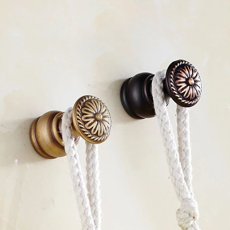 4-piece traditional bathroom accessory set Gold Brass bathroom accessory hardware set