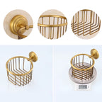 4-piece traditional bathroom accessory set Gold Brass bathroom accessory hardware set
