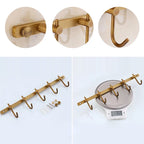 4-piece traditional bathroom accessory set Gold Brass bathroom accessory hardware set