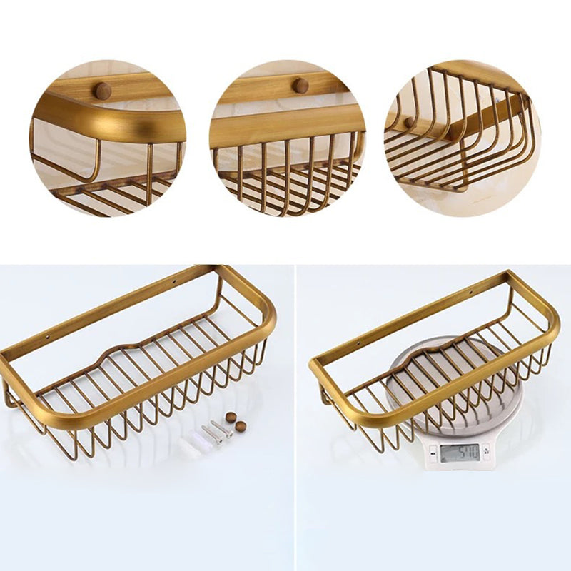 4-piece traditional bathroom accessory set Gold Brass bathroom accessory hardware set